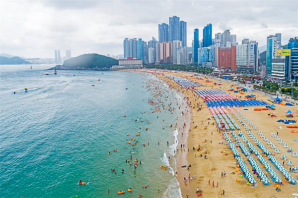 釜山海云台海水浴场与松亭海水浴场