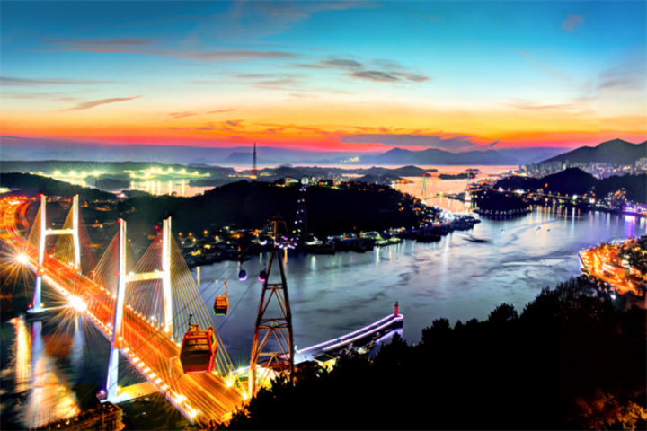 丽水世界博览会场与海上缆车